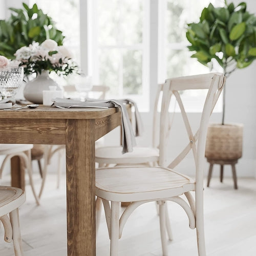 Rustykalny Stół Jadalniany z Litej Sosny - Antyczne Wykończenie