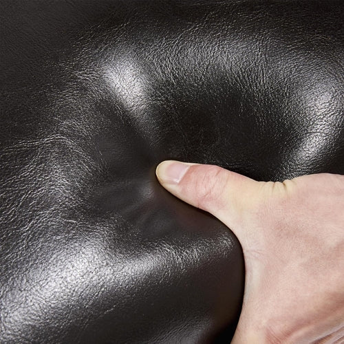 Krzesła do Jadalni z Ekoskóry, Pikowane Krzesła z Guzikami - Zestaw 2 szt.