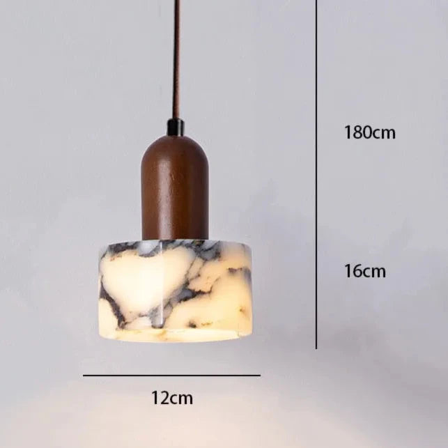 Lampa wisząca marmurowa - nowoczesna lampa do salonu, sypialni, jadalni