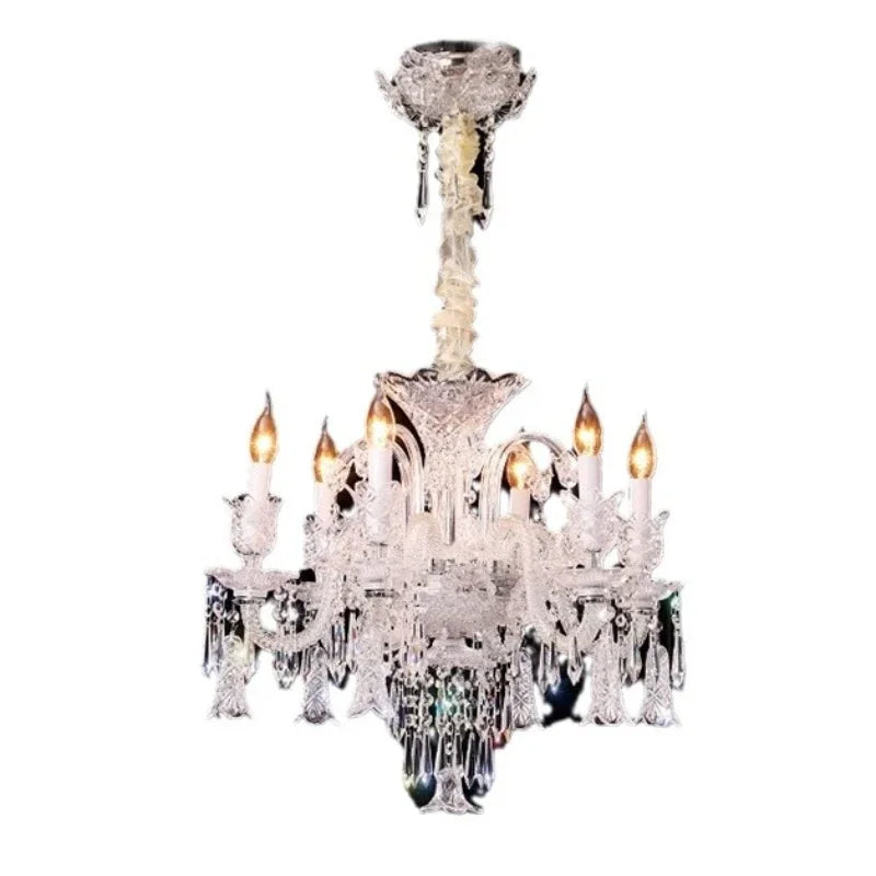 Żyrandol kryształowy w stylu francuskim - luksusowa lampa do salonu i jadalni