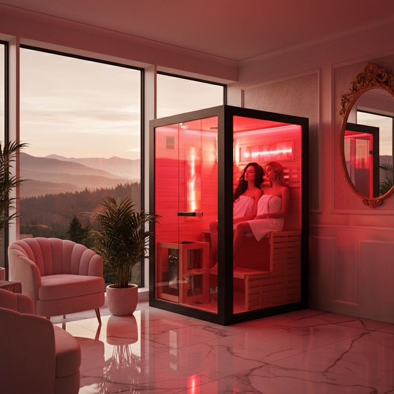 Sauna fińska wysokotemperaturowa z piecem Forsa1 BL Harvia 3,5kW – 2-osobowa 120x120 cm