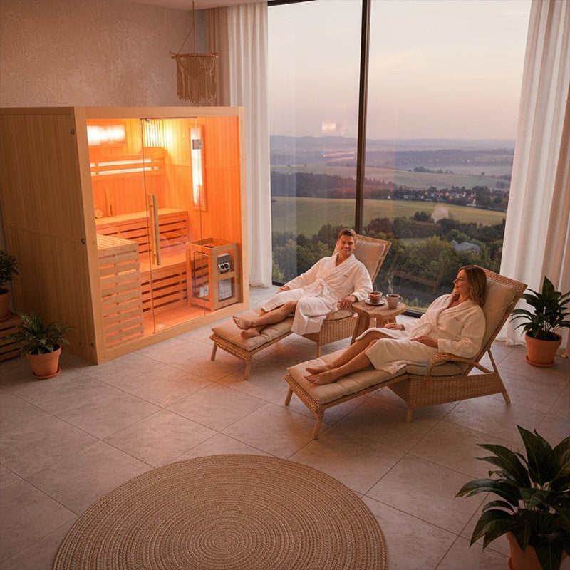 Sauna Fińska Wysokotemperaturowa z Piecem KEMI5 Harvia 6kW 4-5 Osobowa 180x160 cm