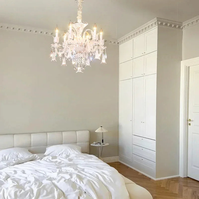 Żyrandol kryształowy w stylu francuskim - luksusowa lampa do salonu i jadalni