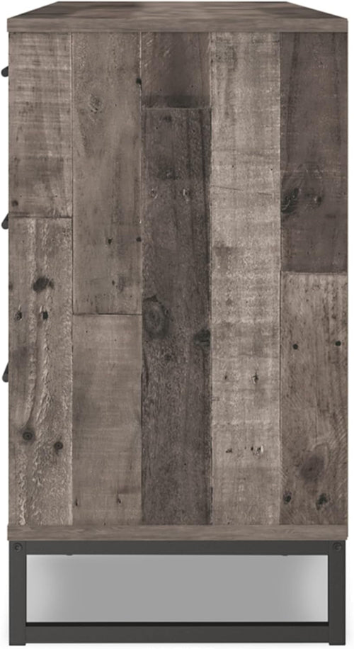 Komoda Neilsville 6 Szuflad Ciemny Brąz Drewno Inżynieryjne