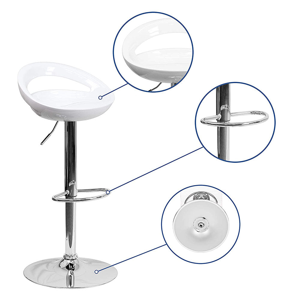 Hoker barowy Kitti 2 szt., - biały