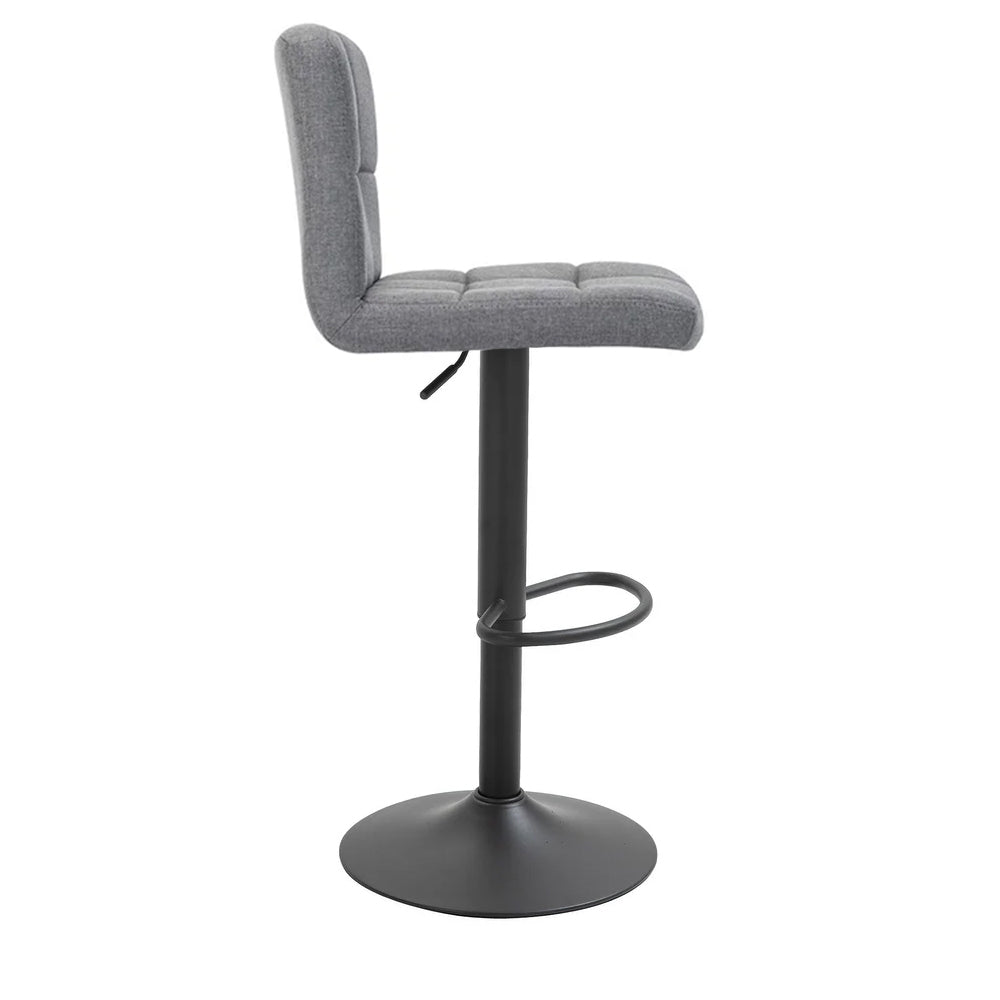 Hoker barowy tapicerowany tkaniną 2 szt.,- jasnoszary